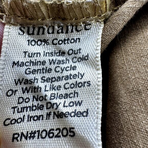 Sundance Jolienne Twill Jogger Cargo Pants Button Fly Tapered Tan Khaki 14 - Picture 4 of 5